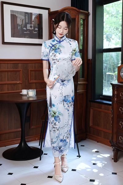 ethnic clothing fzslcyiyi chinese traditional flower printed satin short sleeve woman daily cheongsam elegant slim long qipao oversize 4xl, Red
ethnic clothing fzslcyiyi chinese traditional flower printed satin short sleeve woman daily cheongsam elegant slim long qipao oversize 4xl, Red