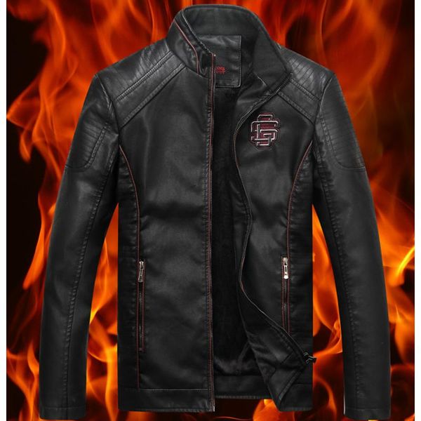 leather bomber jacket men jackets korean style trend of all-match men's plus velvet biker coat man fur & faux, Black
leather bomber jacket men jackets korean style trend of all-match men's plus velvet biker coat man fur & faux, Black