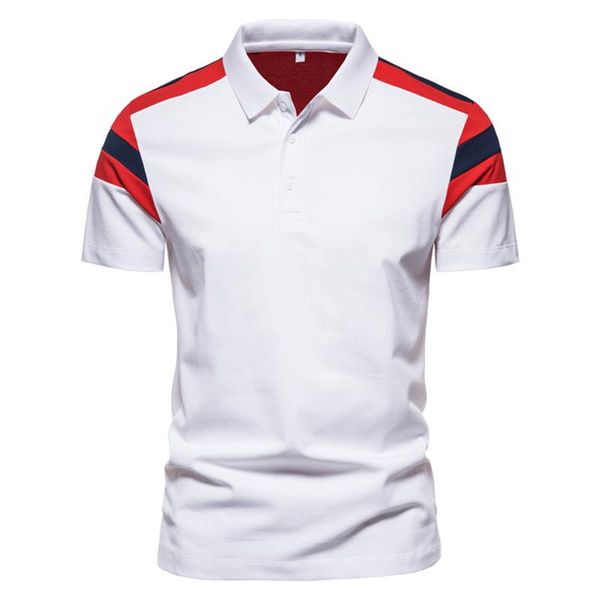 men's polos men shirt patchwork short sleeve summer streetwear striped button turn down collar male camisas de hombre, White;black
men's polos men shirt patchwork short sleeve summer streetwear striped button turn down collar male camisas de hombre, White;black