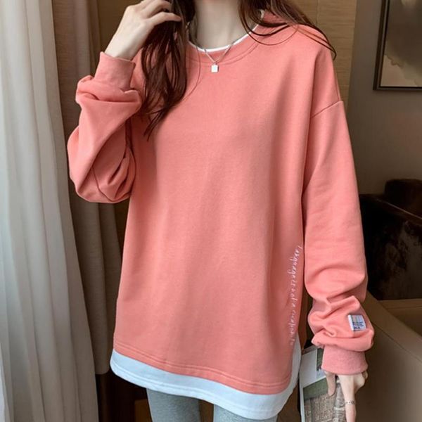 women hooded oversize spring loose casual letter print womens blouse all-match leisure simple trendy fake two piece women's hoodies &, Black
women hooded oversize spring loose casual letter print womens blouse all-match leisure simple trendy fake two piece women's hoodies &, Black