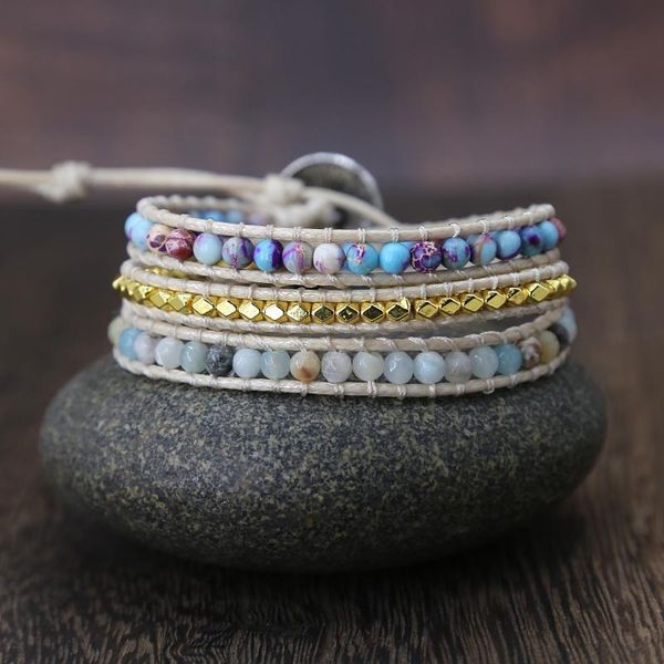 bohemia vintage unique natural stone turquoises charm 3strands wrap bracelets handmade boho bracelet women leather tennis, Golden;silver
bohemia vintage unique natural stone turquoises charm 3strands wrap bracelets handmade boho bracelet women leather tennis, Golden;silver