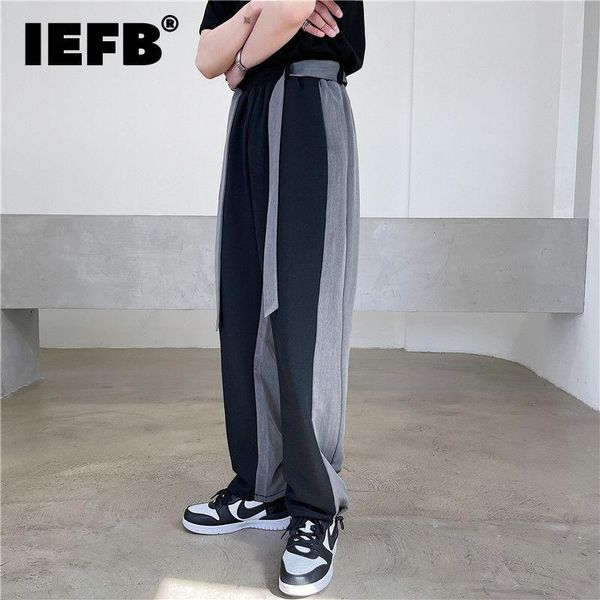 men's pants iefb contrast color patchwork design men's sports casual lightweight straight turnup causal trousers with belt y6990, Black
men's pants iefb contrast color patchwork design men's sports casual lightweight straight turnup causal trousers with belt y6990, Black