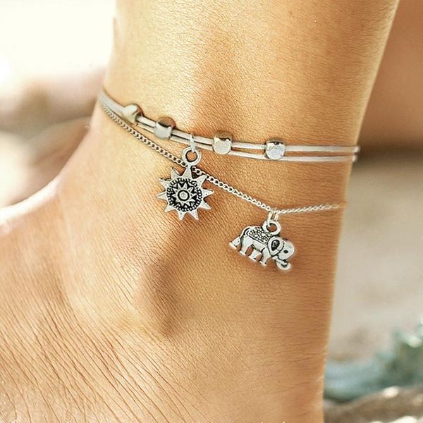 anklets wholesale vintage carved elephant rope anklet boho beach jewelry double layers sunflower chain beads bracelet barefoot femme, Red;blue
anklets wholesale vintage carved elephant rope anklet boho beach jewelry double layers sunflower chain beads bracelet barefoot femme, Red;blue