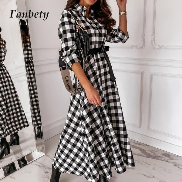casual dresses women vintage plaid print long party dress autumn sleeve turn-down collar shirt 2021 spring retro lace vestidos, Black;gray
casual dresses women vintage plaid print long party dress autumn sleeve turn-down collar shirt 2021 spring retro lace vestidos, Black;gray