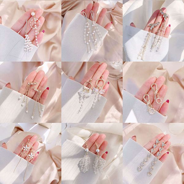 temperament net red same korean style tassel long advanced women's simple super fairy earrings, Black
temperament net red same korean style tassel long advanced women's simple super fairy earrings, Black