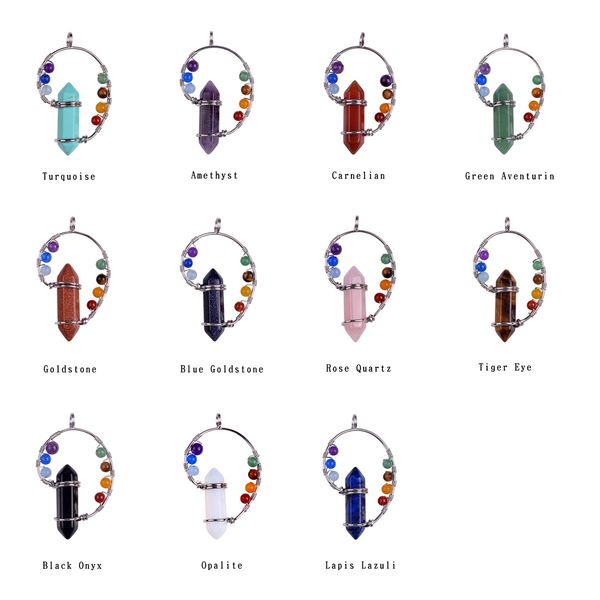 7 chakra pendant aura treatment drop decoration hexagonal column healing crystal rolling grinding palm gem meditation jewelry, Silver
7 chakra pendant aura treatment drop decoration hexagonal column healing crystal rolling grinding palm gem meditation jewelry, Silver