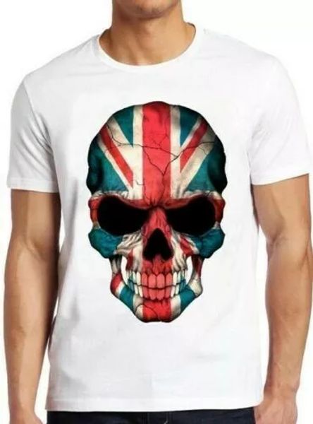 british flag skull england uk union jack london punk cool gift tee t shirt 4207, White;black 
british flag skull england uk union jack london punk cool gift tee t shirt 4207, White;black