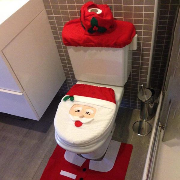 toilet seat covers 3 pcs/set christmas cover decoration cute santa claus water tank tissue box carpet home bathroom
toilet seat covers 3 pcs/set christmas cover decoration cute santa claus water tank tissue box carpet home bathroom