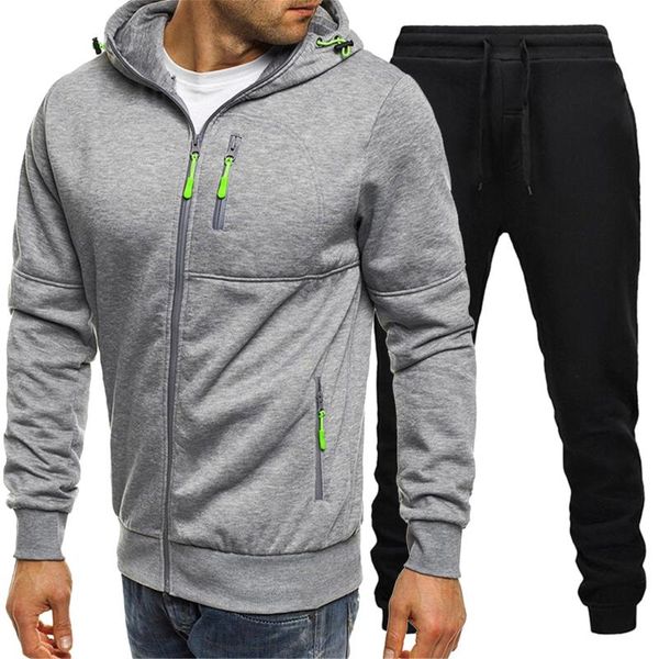jogging clothing autumn winter tracksuit men men's casual solid two piece zipper hooded pocket coat drawstring pants set 2021, Black;red
jogging clothing autumn winter tracksuit men men's casual solid two piece zipper hooded pocket coat drawstring pants set 2021, Black;red