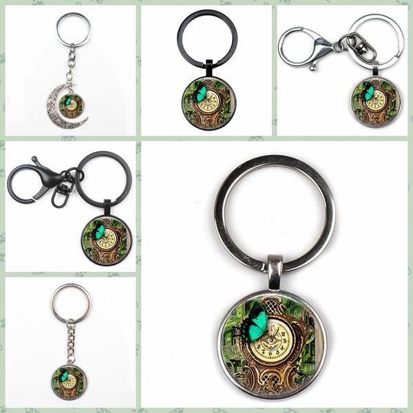keychains vintage steampunk garden clock pendant keychain butterfly glass crystal keyring car key charm bag chain gift, Silver
keychains vintage steampunk garden clock pendant keychain butterfly glass crystal keyring car key charm bag chain gift, Silver