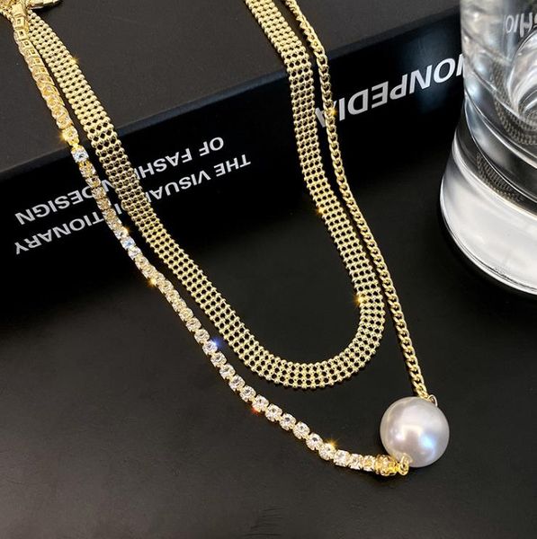 pearl pendant double necklace gold plate chain for women jewelry discount arrival, Silver
pearl pendant double necklace gold plate chain for women jewelry discount arrival, Silver
