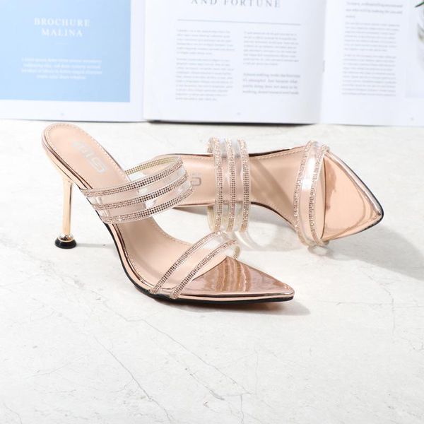 slippers pointed tone sandals women cross-border summer cool fairy wind peep-toe diamond thin heel wear party shoes outside, Black
slippers pointed tone sandals women cross-border summer cool fairy wind peep-toe diamond thin heel wear party shoes outside, Black