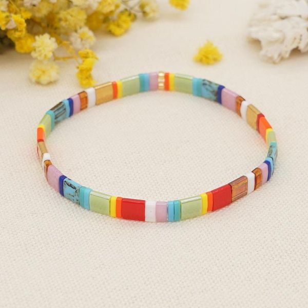 beaded, strands rainbow color matching beaded square very small bohemian ethnic style tila rice bead couple bracelet adjustable, Black
beaded, strands rainbow color matching beaded square very small bohemian ethnic style tila rice bead couple bracelet adjustable, Black