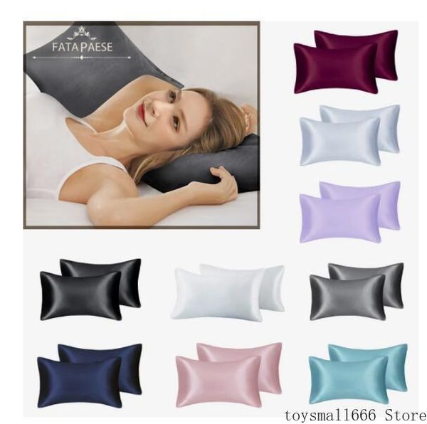 fatapaese solid silky satin skin care pillowcase hair anti pillow case queen king full size pillow cover
fatapaese solid silky satin skin care pillowcase hair anti pillow case queen king full size pillow cover