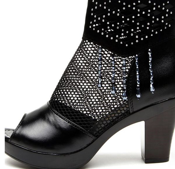 35-40 fashion breathable summer womens platform mesh high heel sandals gladiator sandal women casual shoes, Black
35-40 fashion breathable summer womens platform mesh high heel sandals gladiator sandal women casual shoes, Black
