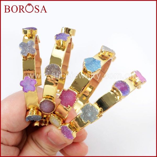 3/5pcs stylish gold color seven rainbow multi shaped druzy bracelets drusy bangles for women gems jewelry g1554 bangle, Black
3/5pcs stylish gold color seven rainbow multi shaped druzy bracelets drusy bangles for women gems jewelry g1554 bangle, Black