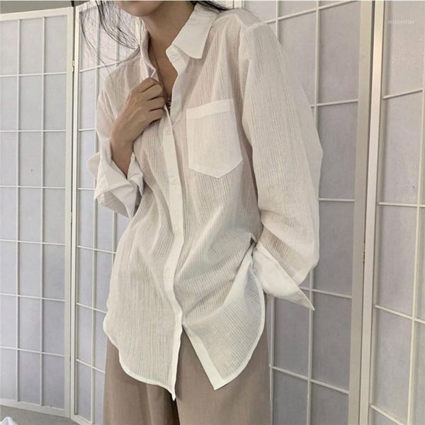 women's blouses & shirts rugod ins 2021 arrivals korean style solid summer shirt for ladies full sleeve female fashion chic, White
women's blouses & shirts rugod ins 2021 arrivals korean style solid summer shirt for ladies full sleeve female fashion chic, White