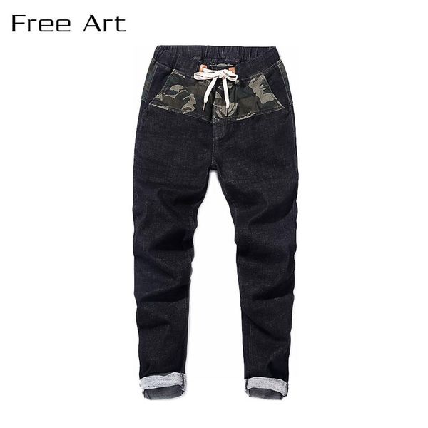 add fretilizer increased fat haren loose elastic waist big code jeans men long pants panelled cotton military army men's, Black
add fretilizer increased fat haren loose elastic waist big code jeans men long pants panelled cotton military army men's, Black