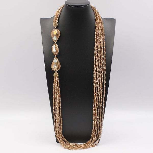guaiguai jewelry 7 strands 4mm yellow golden crystal natural white pearl cz rough long necklace handmade for women, Silver
guaiguai jewelry 7 strands 4mm yellow golden crystal natural white pearl cz rough long necklace handmade for women, Silver