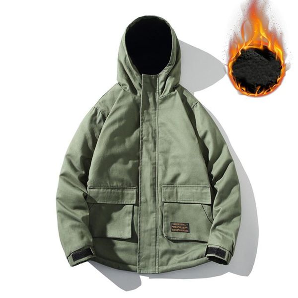 men's jackets 2021 winter fleece lined warm cargo jacket fashion thick thermal tactical coat with hood hip hop outerwear big size m-5xl, Black;brown
men's jackets 2021 winter fleece lined warm cargo jacket fashion thick thermal tactical coat with hood hip hop outerwear big size m-5xl, Black;brown