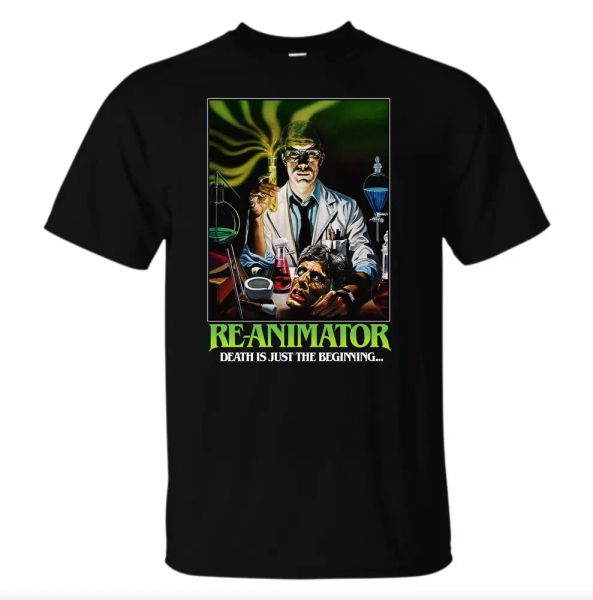 re-animator, retro, horror, movie, h p lovecraft, 1980's, mad scientist, t-shirt, White;black
re-animator, retro, horror, movie, h p lovecraft, 1980's, mad scientist, t-shirt, White;black