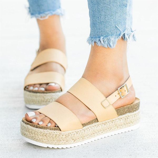 women sandals soft leather platform with wedges shoes espadrilles high heels wedge summer lady, Black
women sandals soft leather platform with wedges shoes espadrilles high heels wedge summer lady, Black