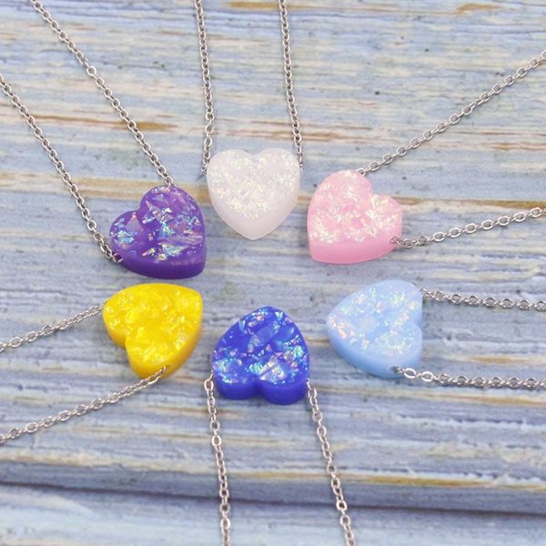 pendant necklaces 6 colors peach heart resin necklace for women silver color stainless steel love choker charm jewelry gift 12mm
pendant necklaces 6 colors peach heart resin necklace for women silver color stainless steel love choker charm jewelry gift 12mm