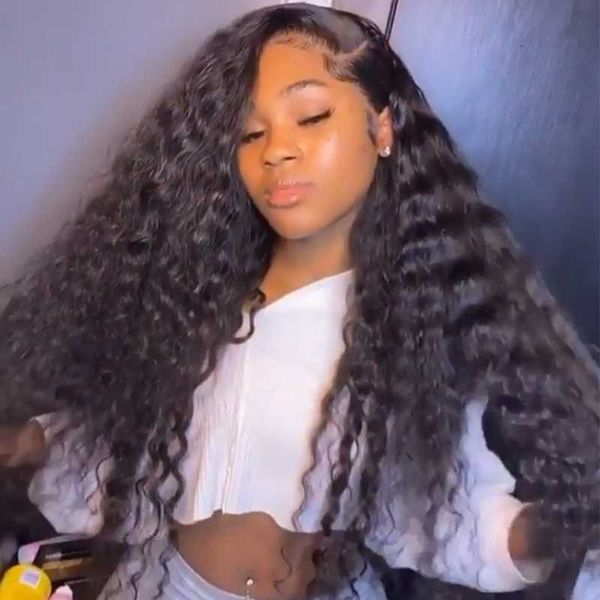 lace wigs deep wave front wig human hair brazilian curly no smell shedding pre plucked closure, Black;brown
lace wigs deep wave front wig human hair brazilian curly no smell shedding pre plucked closure, Black;brown