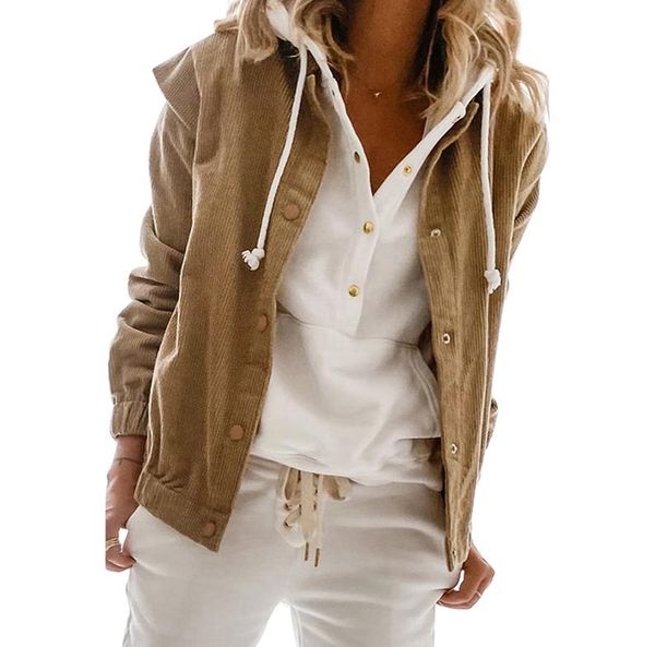 women's jackets women casual long sleeve snap cardigan fashion solid color corduroy stand collar coat, Black;brown
women's jackets women casual long sleeve snap cardigan fashion solid color corduroy stand collar coat, Black;brown