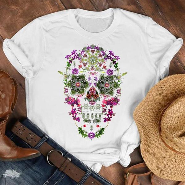floral face horror casual printing women t shirts fashion clothes print tee graphic, White
floral face horror casual printing women t shirts fashion clothes print tee graphic, White
