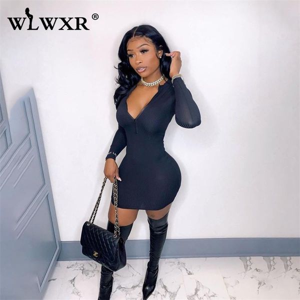 casual dresses wlwxr summer black v neck long sleeve bodycon for women solid ribbed elastic dress female streetwear mini, Black;gray
casual dresses wlwxr summer black v neck long sleeve bodycon for women solid ribbed elastic dress female streetwear mini, Black;gray