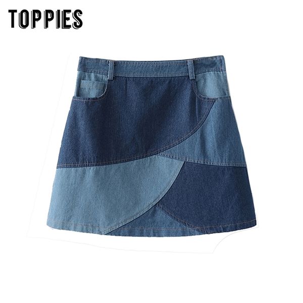 summer denim skirts high waist mini vintage spliced jeans faldas women streetwear 210421, Black
summer denim skirts high waist mini vintage spliced jeans faldas women streetwear 210421, Black