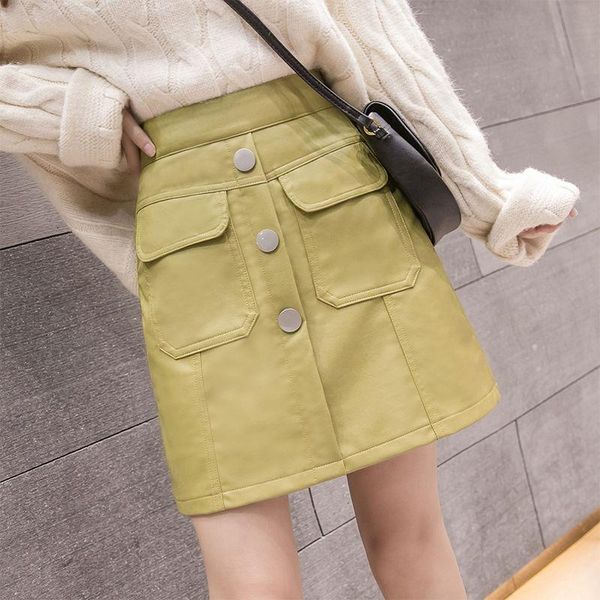 skirts arrival 2021 autumn fashion women black pink pu skirt double pocket high waist slim a line leather s239
skirts arrival 2021 autumn fashion women black pink pu skirt double pocket high waist slim a line leather s239
