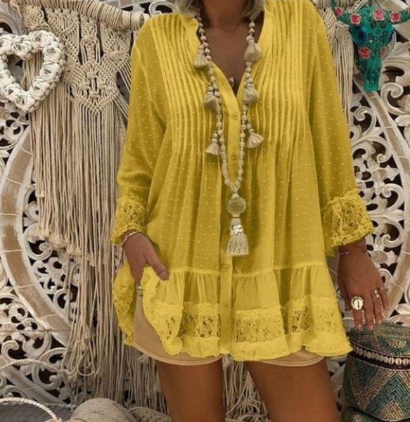 europe united states fashion women clothes lace chiffon loose-fitting long sleeves large size blouse fall blouses c19 women's & shirts, White
europe united states fashion women clothes lace chiffon loose-fitting long sleeves large size blouse fall blouses c19 women's & shirts, White