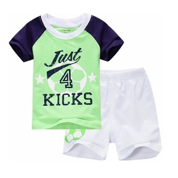 football children clothes sets green t-shirt white short pants knickers 100% cotton boys suits tracksuits sport suit 210413
football children clothes sets green t-shirt white short pants knickers 100% cotton boys suits tracksuits sport suit 210413