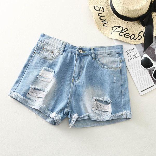 women's shorts denim ripped classic vintage high waist leg female casual summer ladies all-match jeans for women, White;black
women's shorts denim ripped classic vintage high waist leg female casual summer ladies all-match jeans for women, White;black