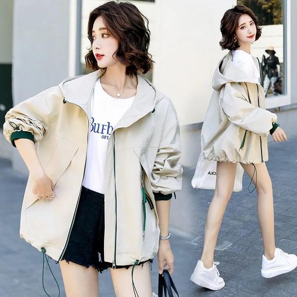 women's trench coats 2021 spring autumn jackets long sleeve causal jacket fashion windbreaker famale korean loose plus size basic, Tan;black
women's trench coats 2021 spring autumn jackets long sleeve causal jacket fashion windbreaker famale korean loose plus size basic, Tan;black