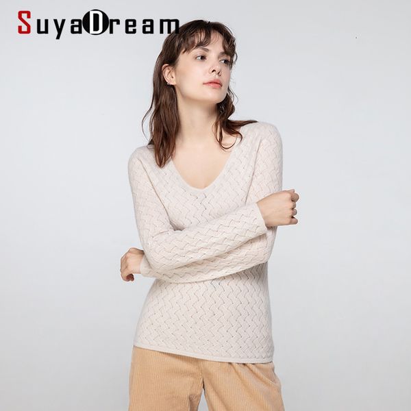 women's suyadream woman sweaters 100shmere v neck pullovers long sleeve solid white fall winter knit upxz, White;black
women's suyadream woman sweaters 100shmere v neck pullovers long sleeve solid white fall winter knit upxz, White;black