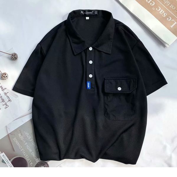 summer lapel boys solid color pocket polo shirt korean style handsome trend men's short-sleeved t-shirt 2021 new, White;black
summer lapel boys solid color pocket polo shirt korean style handsome trend men's short-sleeved t-shirt 2021 new, White;black