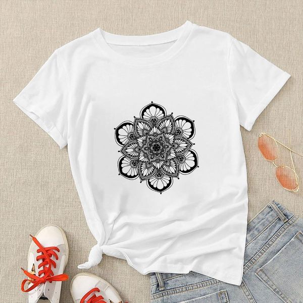 mandala print tee femme summer womens t shirt art aesthetic clothes way of thinking fashion european vintage harajuku streetwear casual, White
mandala print tee femme summer womens t shirt art aesthetic clothes way of thinking fashion european vintage harajuku streetwear casual, White