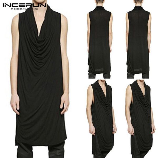 men's casual shirts 2021 summer fashion stylish irregular collar mens sleeveless black long shirt solid color lengthen blouse, White;black
men's casual shirts 2021 summer fashion stylish irregular collar mens sleeveless black long shirt solid color lengthen blouse, White;black