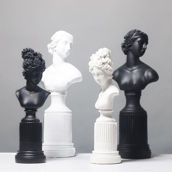 garden decorations nordic home decor greek mythology figure gypsum portraits bust mini statue drawing practice craft plaster sculpture