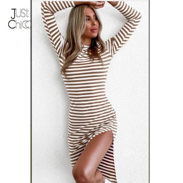 justchicc striped autumn winter dress women cotton slit bodycon hollow out midi o neck casual female dresses 2021, Black;gray
justchicc striped autumn winter dress women cotton slit bodycon hollow out midi o neck casual female dresses 2021, Black;gray