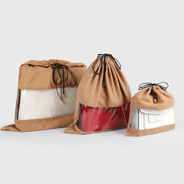 storage bags leather bag draw rope portable transparent window dustproof moisture-proof flannel drawstring bundle wallet
storage bags leather bag draw rope portable transparent window dustproof moisture-proof flannel drawstring bundle wallet