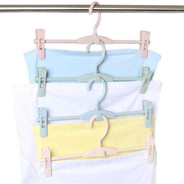 hangers & racks 10 pcs/lot multi layer trousers hanger anti-skid plastic pants rack with clips closet space saving
hangers & racks 10 pcs/lot multi layer trousers hanger anti-skid plastic pants rack with clips closet space saving
