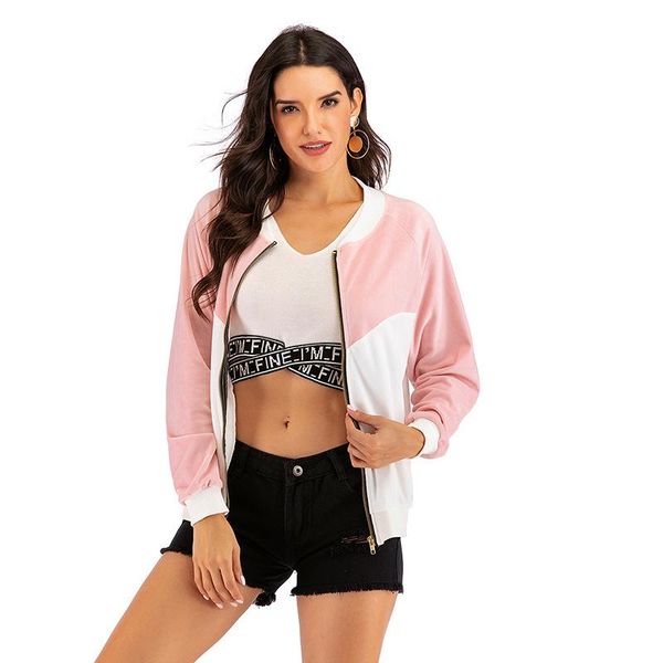 women's jackets neatie kiddie spring autumn long sleeve basic jacket coat pink patchwork o-neck zipper outwear female fashion casual, Black;brown
women's jackets neatie kiddie spring autumn long sleeve basic jacket coat pink patchwork o-neck zipper outwear female fashion casual, Black;brown