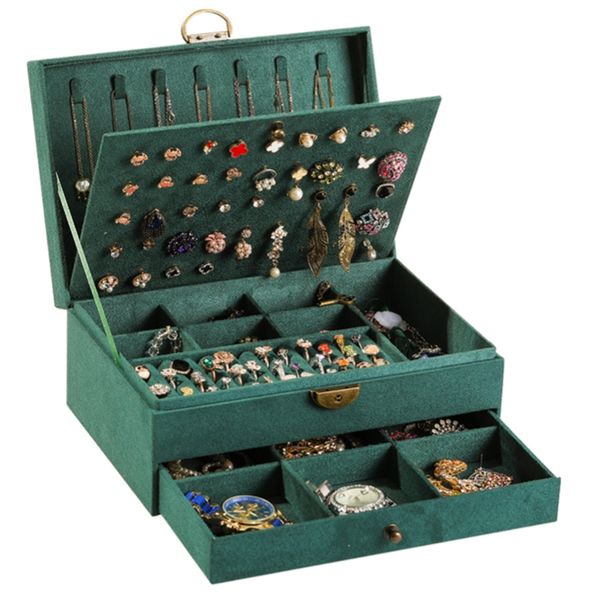 2021 new vintage jewelry box classical oriental charm with antique retro brass lock large capacity, Black;white
2021 new vintage jewelry box classical oriental charm with antique retro brass lock large capacity, Black;white