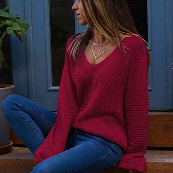 lossky casual loose knitted sweater women solid long sleeve v neck pullover autumn winter warm s female pull 210507, White;black
lossky casual loose knitted sweater women solid long sleeve v neck pullover autumn winter warm s female pull 210507, White;black