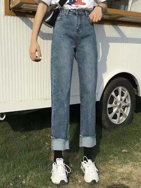 women's jeans high waist woman denim trousers 2021 autumn winter streetwear korean style pants women vintage, Blue
women's jeans high waist woman denim trousers 2021 autumn winter streetwear korean style pants women vintage, Blue
