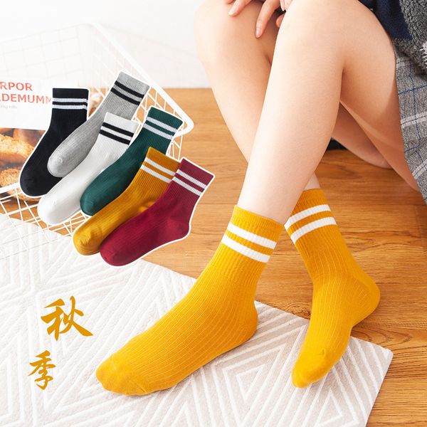 sock spring and summer tube stripe stitching college style women's socks children's middle, Black;white
sock spring and summer tube stripe stitching college style women's socks children's middle, Black;white